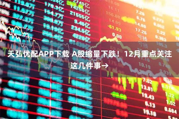 天弘优配APP下载 A股缩量下跌!12月重点关注这几件事→